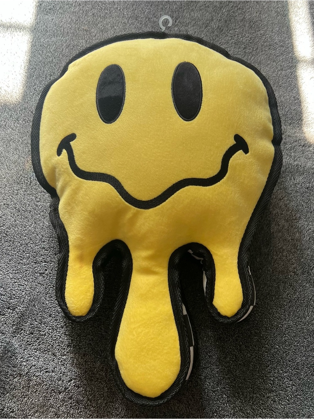 Yellow Smiley Melt Plush Pillow